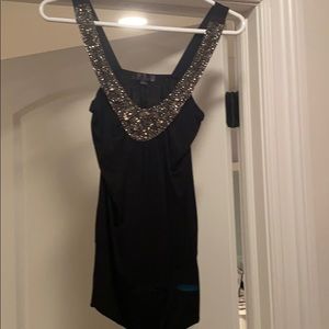 Black beaded tank top